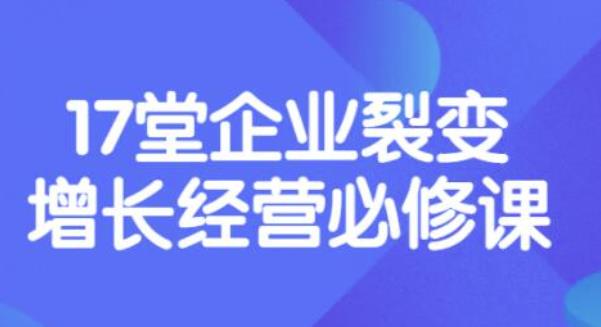 【副业项目3838期】张琦《盈利增长17堂必修课》企业裂变增长的经营智慧，带你了解增长的本质-元满创业网
