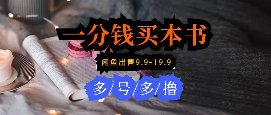 每天花1分钱买一本书，闲鱼出售9.9-19.9不等，多账号多撸 新手小白均可操作-元满创业网