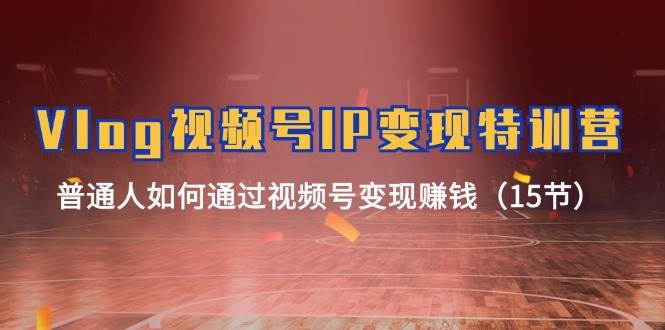 Vlog 视频号IP变现特训营，普通人如何通过视频号变现赚钱（15节）-元满创业网