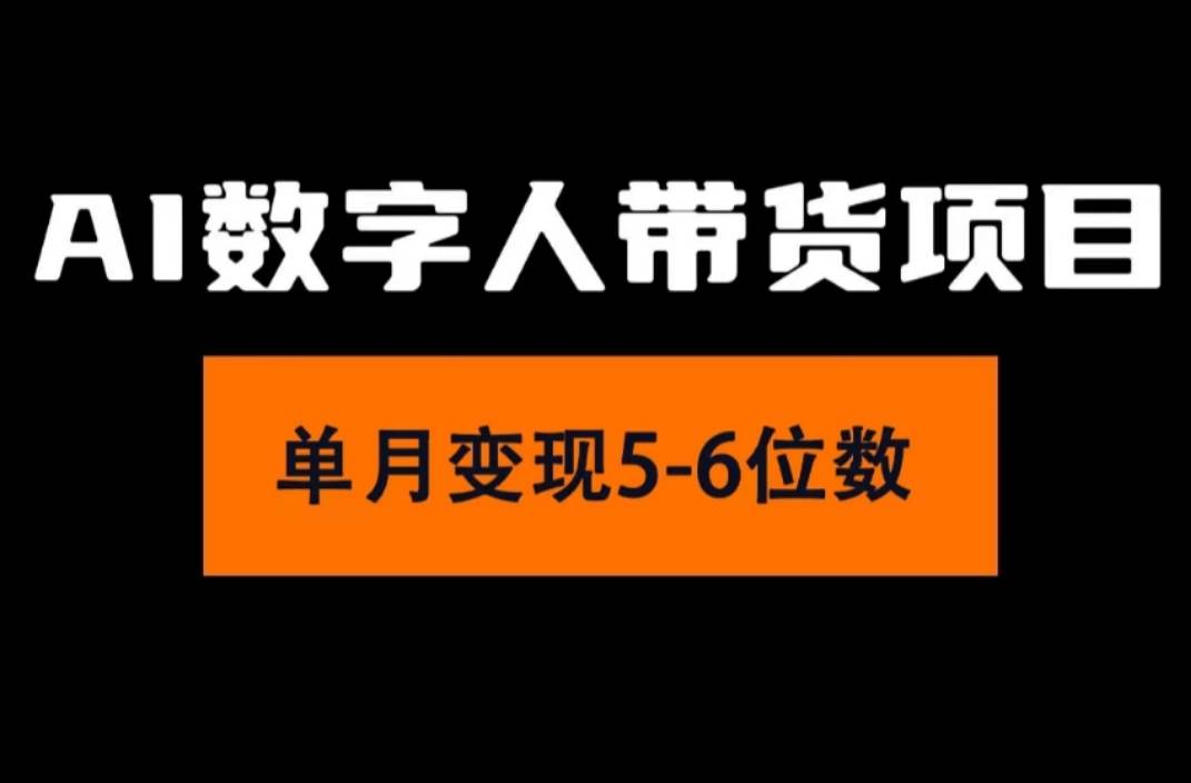 2024年Ai数字人带货，小白就可以轻松上手，真正实现月入过万的项目-元满创业网